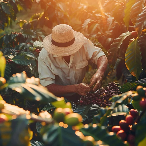 Green unroasted Kona coffee beans, Kona Volcano Farm Hawaii