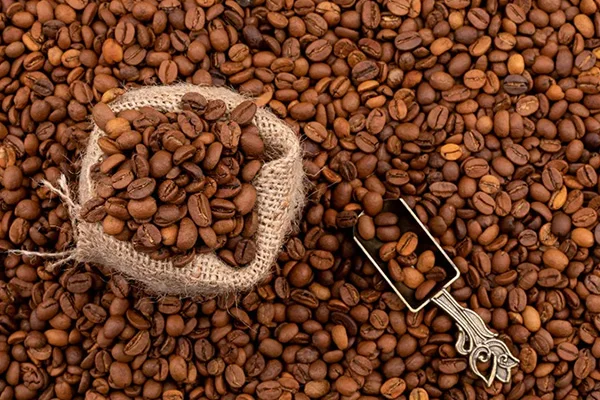 100% Kona coffee roasted from Kona Volcano Farm estate, Hawaii Island Big Island